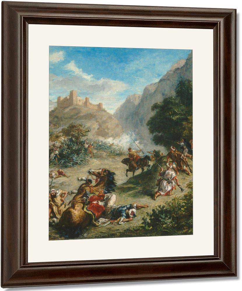 Arabs Skirmishing In The Mountains Eugene Delacroix Fine Art Print