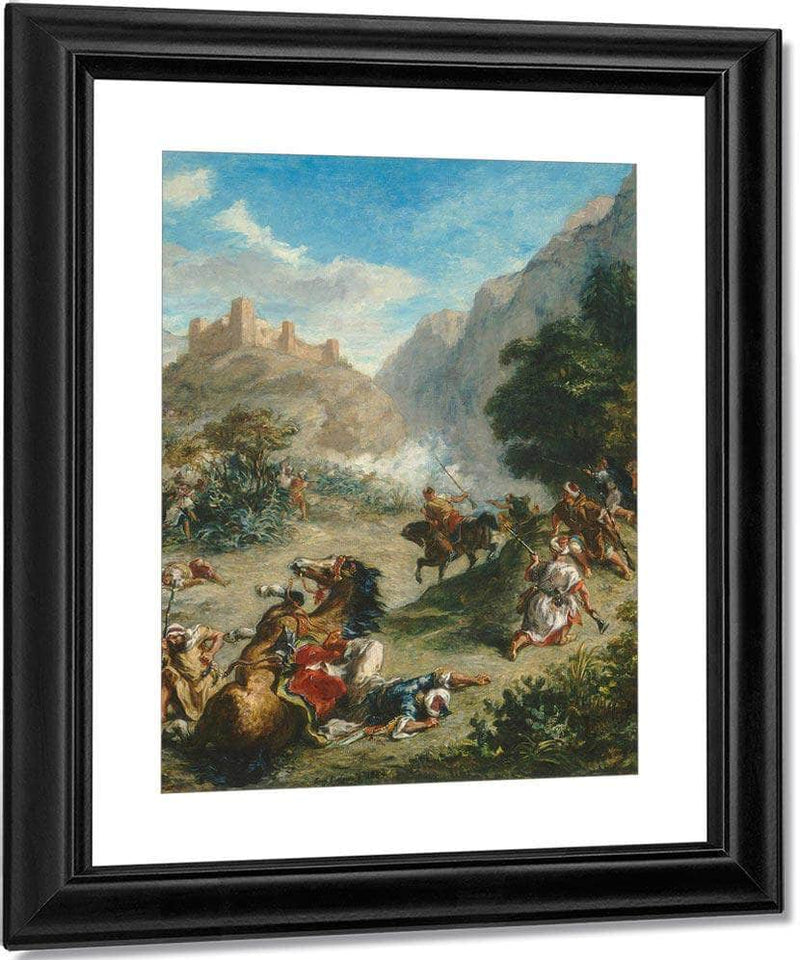 Arabs Skirmishing In The Mountains Eugene Delacroix Fine Art Print