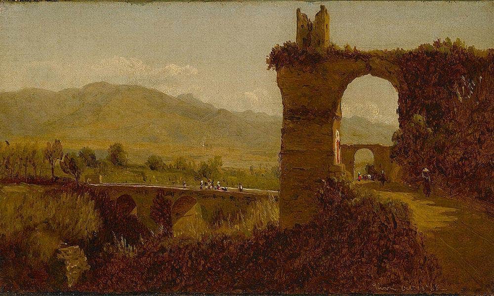 Arch Of Nero At Tivoli From The West By Sanford Robinson Gifford Fine Art Print