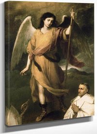 Archangel Raphael With Bishop Domonte By Bartolome Esteban Murillo Fine Art Print