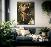 Archangel Raphael With Bishop Domonte By Bartolome Esteban Murillo Fine Art Print