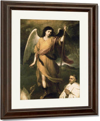 Archangel Raphael With Bishop Domonte By Bartolome Esteban Murillo Fine Art Print