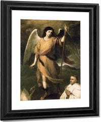 Archangel Raphael With Bishop Domonte By Bartolome Esteban Murillo Fine Art Print