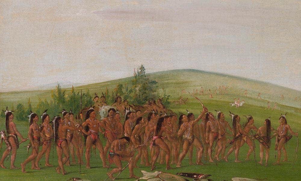 Archery Of The Mandan By George Catlin Fine Art Print