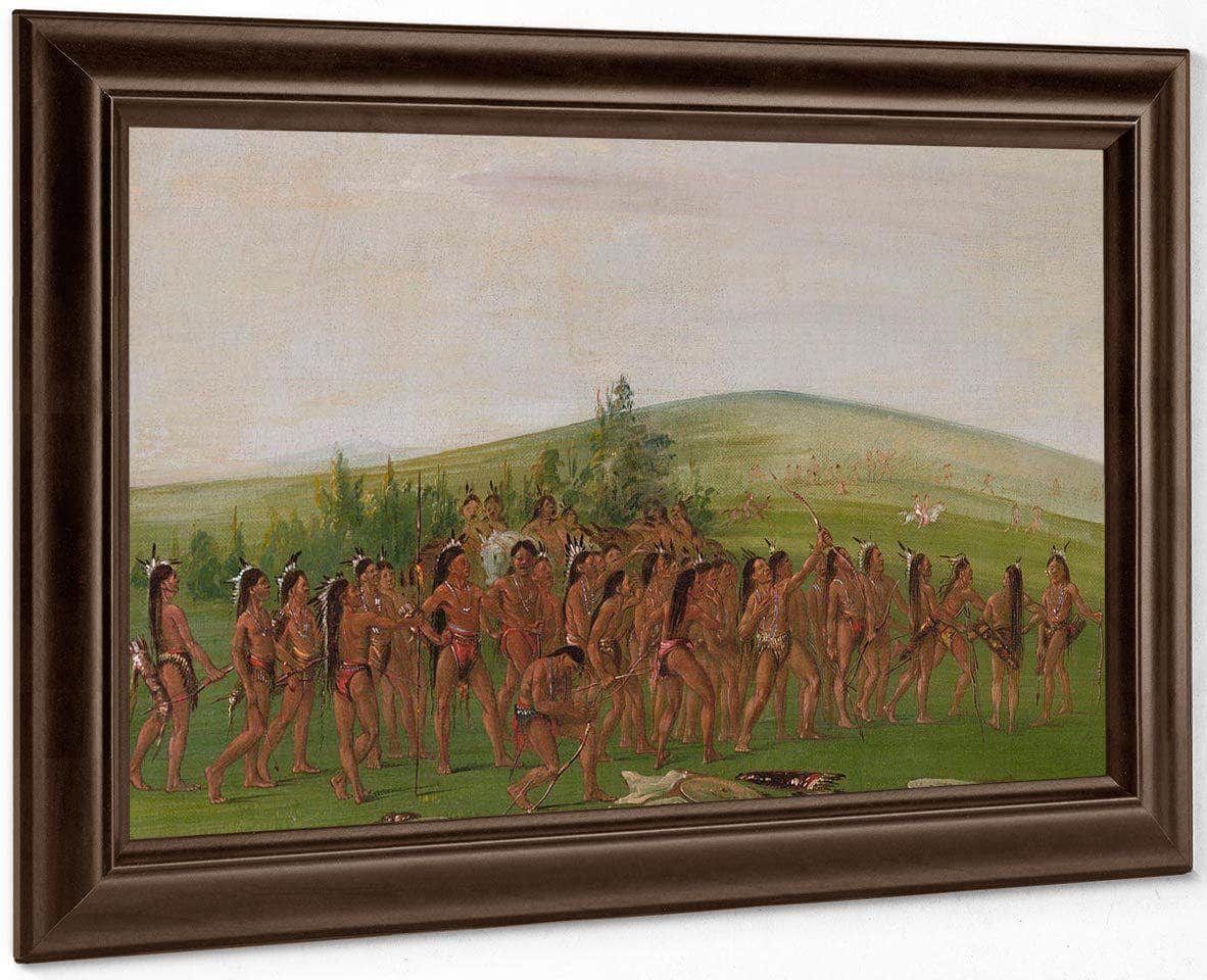 Archery Of The Mandan By George Catlin Fine Art Print