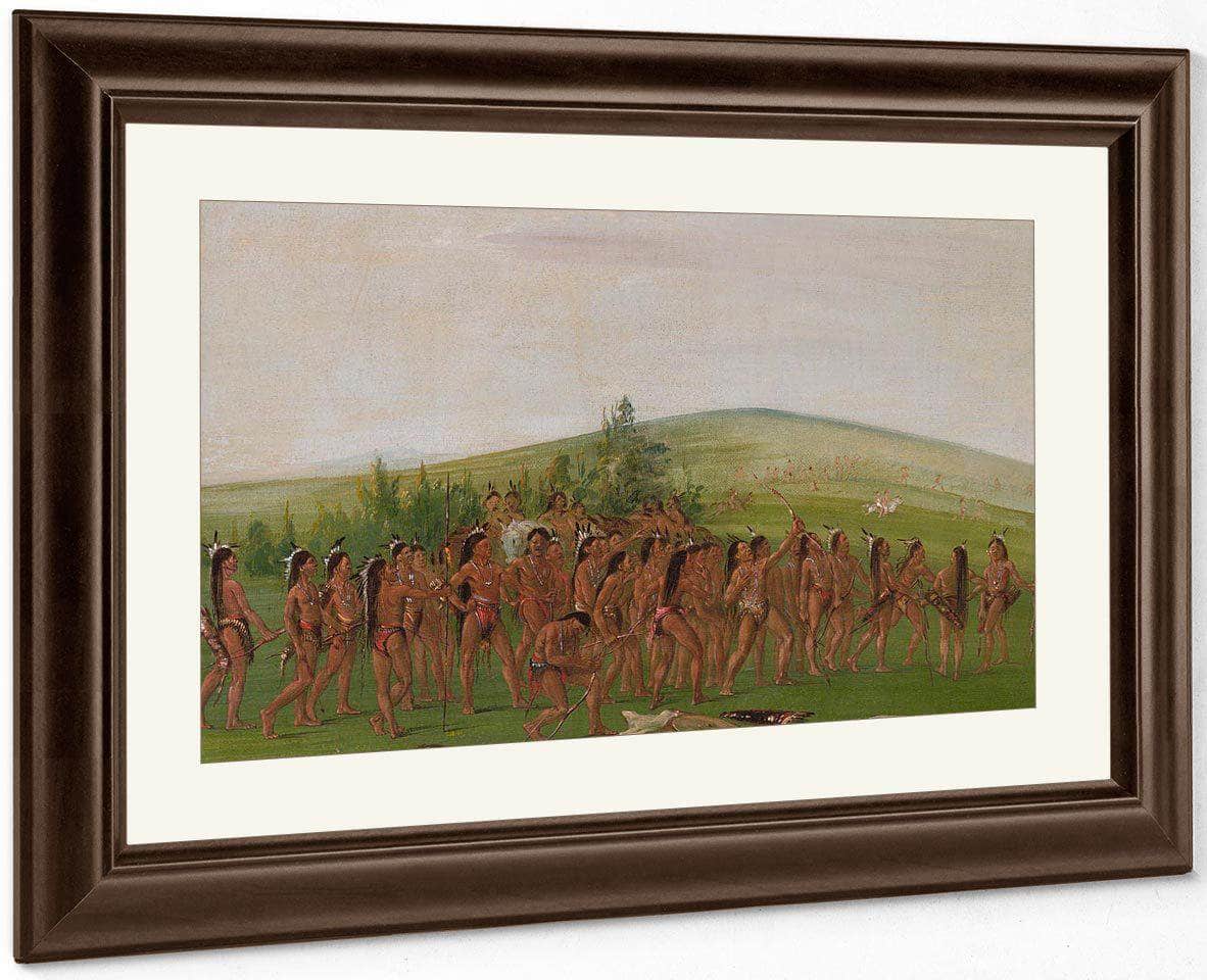 Archery Of The Mandan By George Catlin Fine Art Print