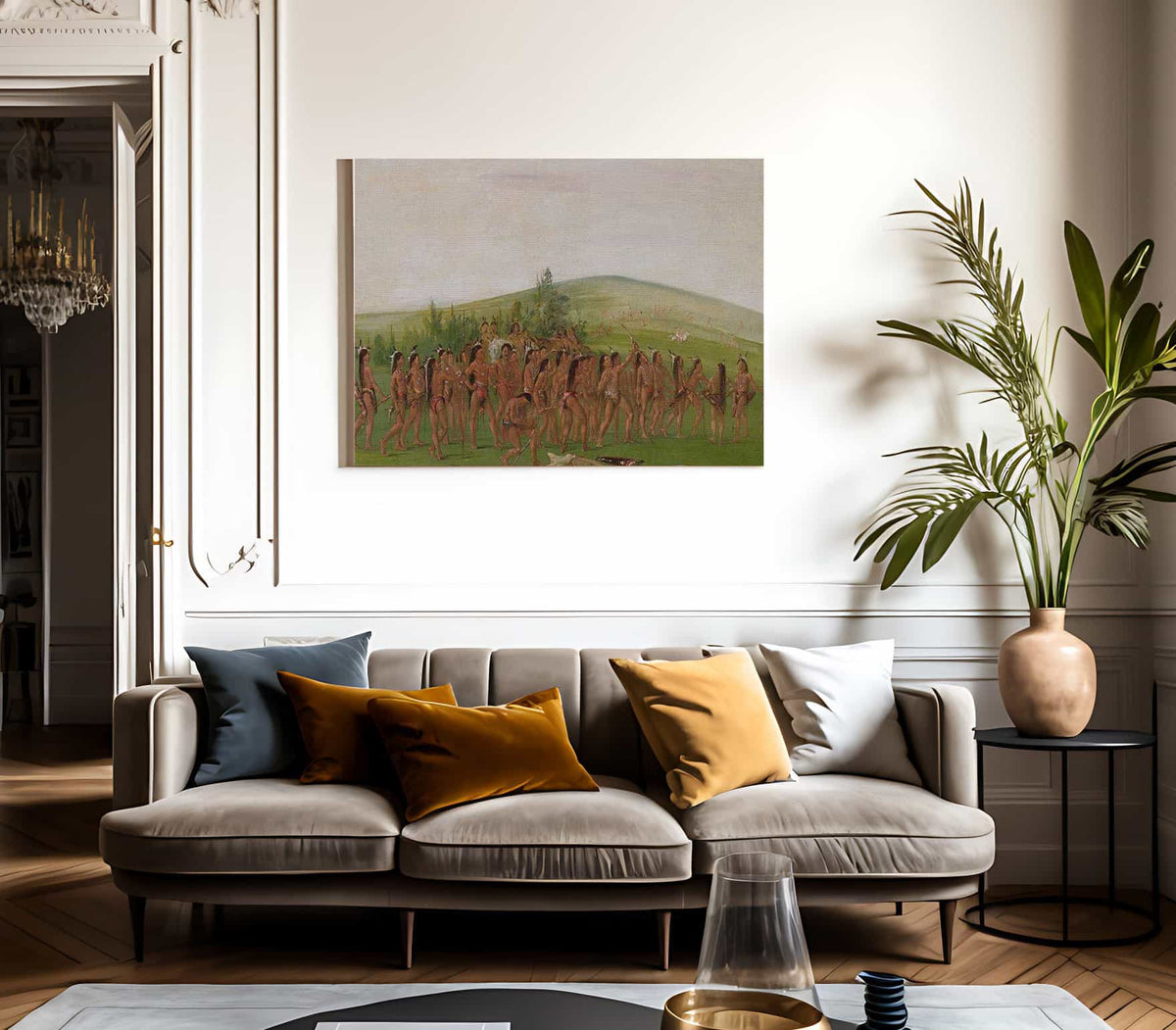 Archery Of The Mandan By George Catlin Fine Art Print