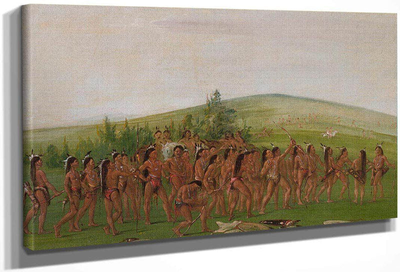 Archery Of The Mandan By George Catlin Fine Art Print