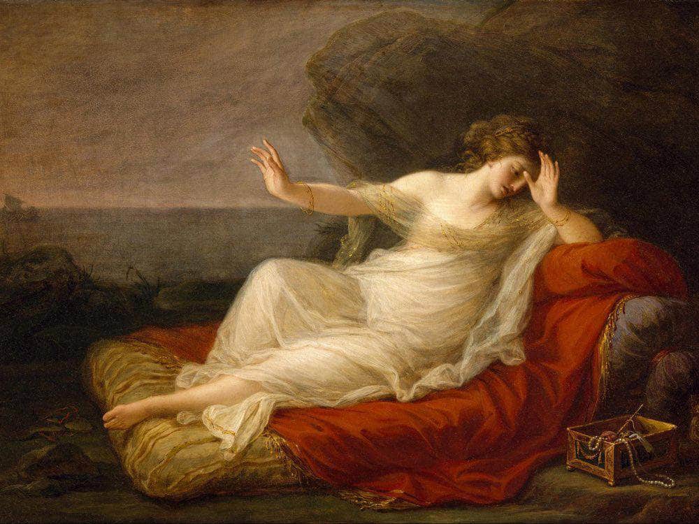 Ariadne Abandoned By Theseus 1774 25X35In Museum Of Fine Arts Houston By Angelica Kauffmann Fine Art Print