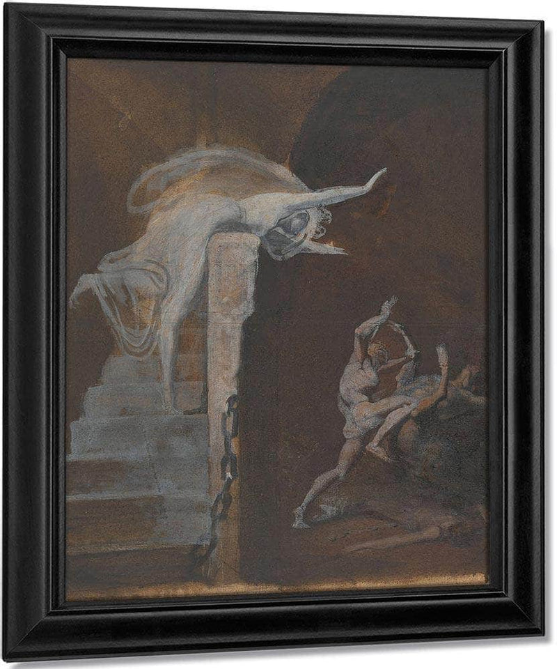 Ariadne Watching The Struggle Of Theseus With The Minotaur By Henry Fuseli Fine Art Print
