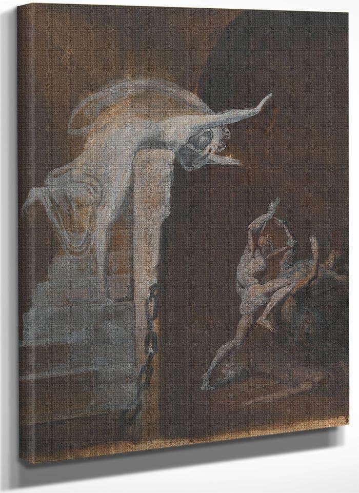 Ariadne Watching The Struggle Of Theseus With The Minotaur By Henry Fuseli Fine Art Print