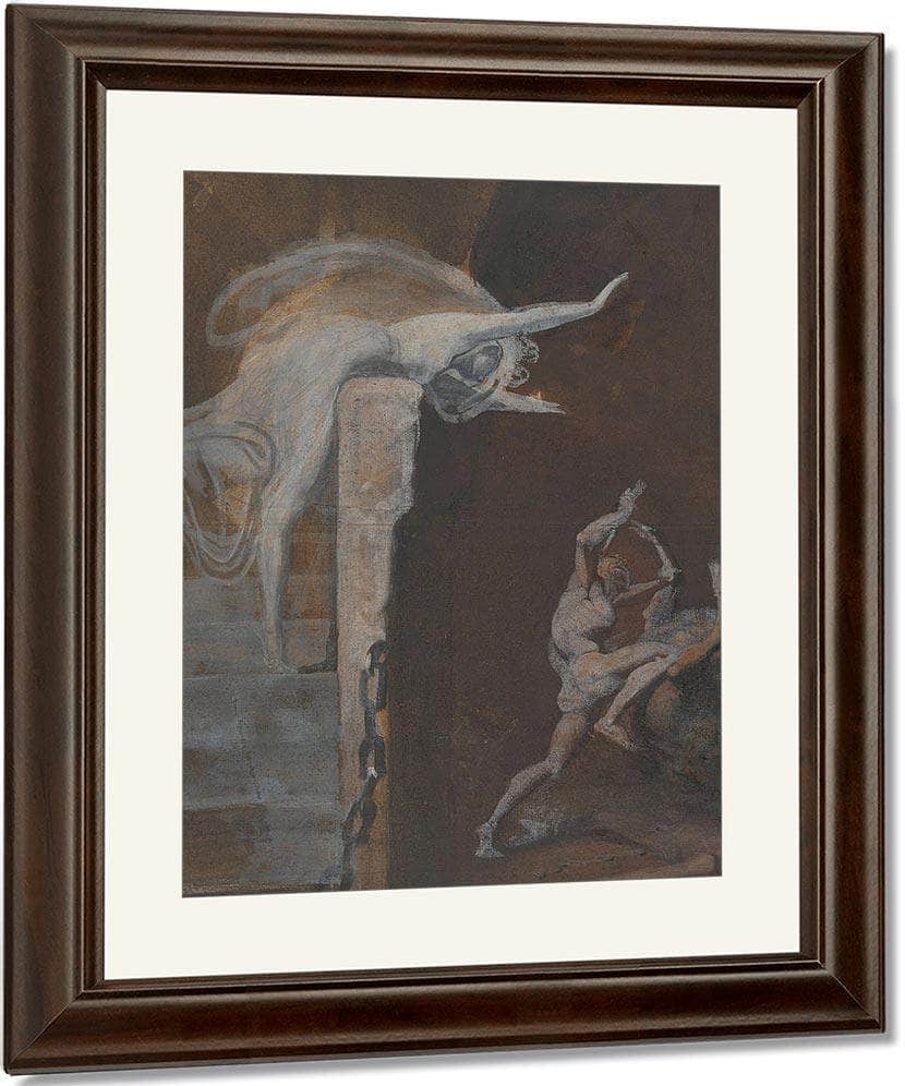 Ariadne Watching The Struggle Of Theseus With The Minotaur By Henry Fuseli Fine Art Print