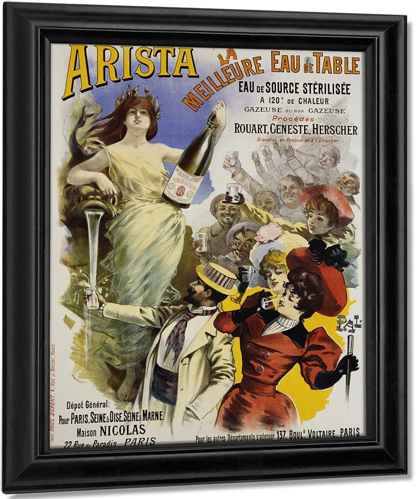 Arista Mineral Water Advertisement Poster By Pal Fine Art Print