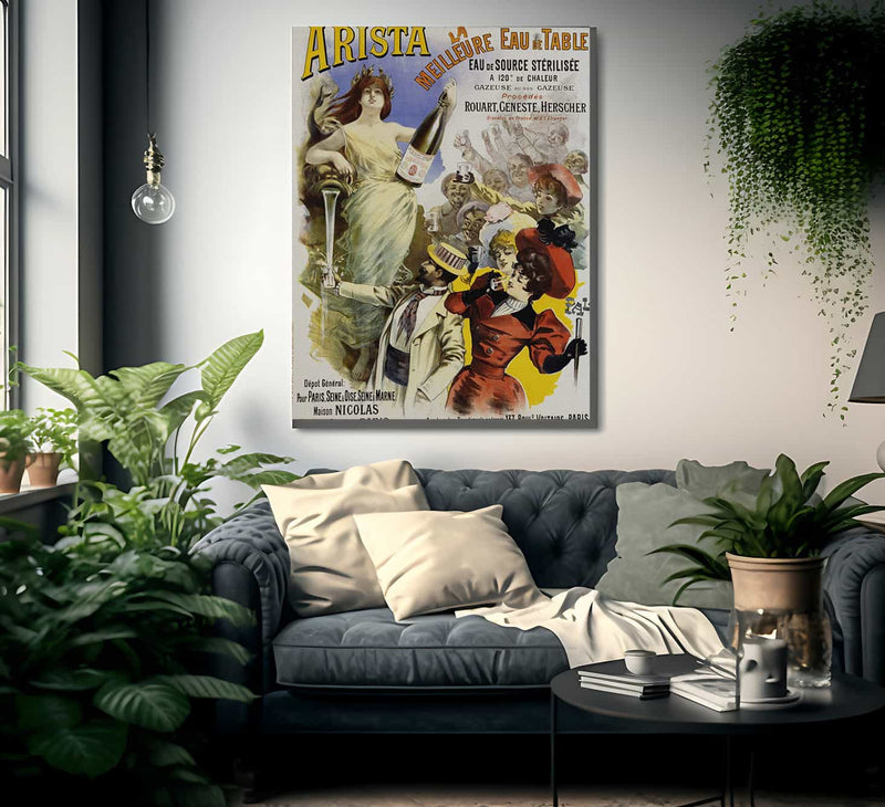 Arista Mineral Water Advertisement Poster By Pal Fine Art Print