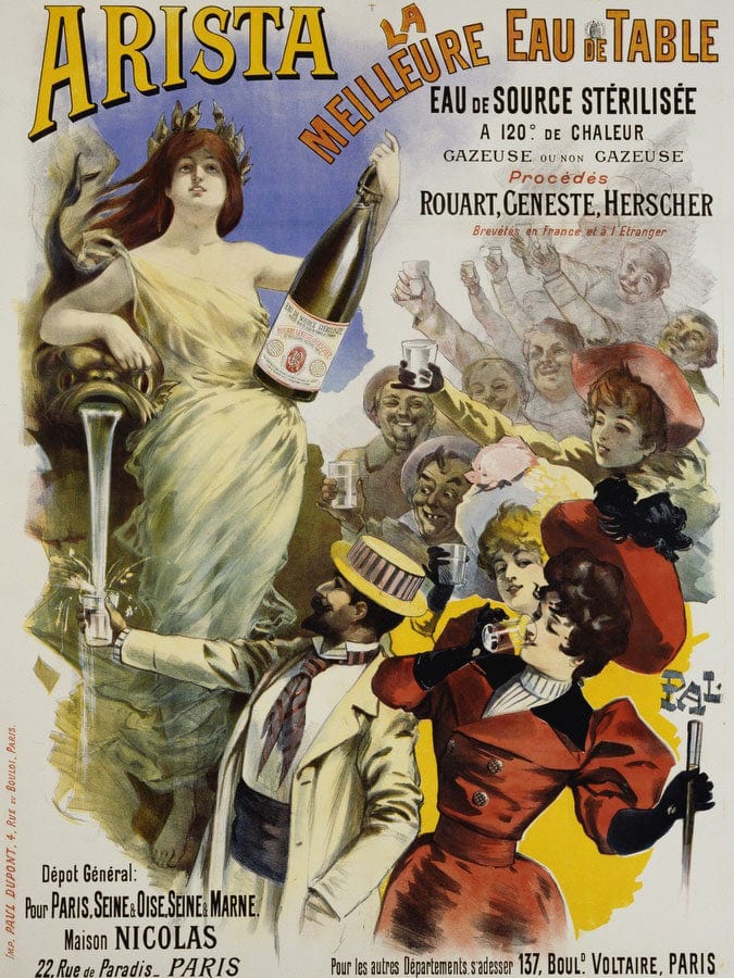 Arista Mineral Water Advertisement Poster By Pal Fine Art Print