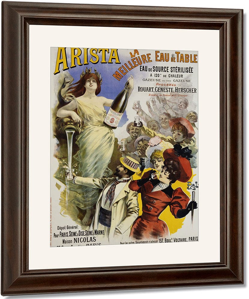 Arista Mineral Water Advertisement Poster By Pal Fine Art Print