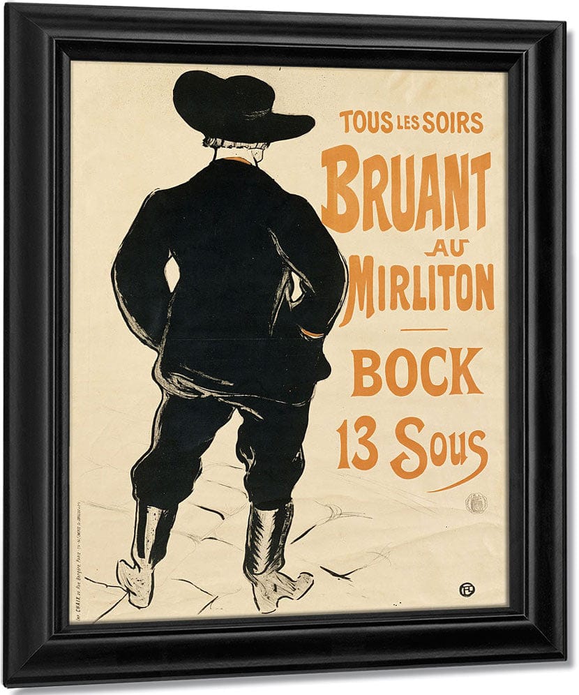 Aristide Bruant By Henri Marie Raymond De Toulouse Lautrec Monfa Fine Art Print