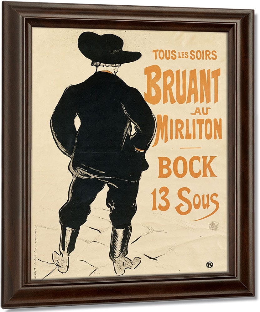 Aristide Bruant By Henri Marie Raymond De Toulouse Lautrec Monfa Fine Art Print