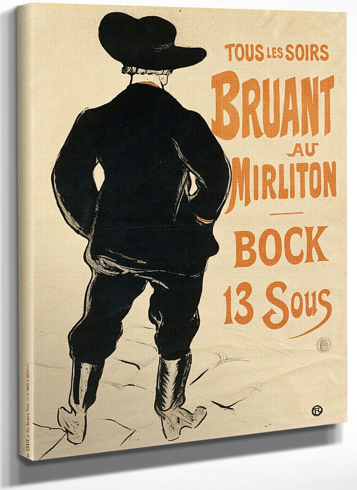 Aristide Bruant By Henri Marie Raymond De Toulouse Lautrec Monfa Fine Art Print