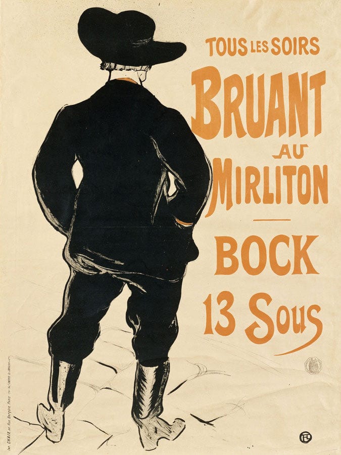 Aristide Bruant By Henri Marie Raymond De Toulouse Lautrec Monfa Fine Art Print