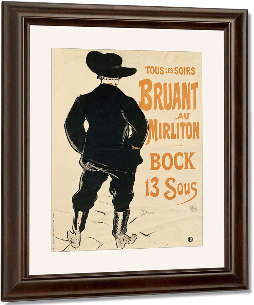 Aristide Bruant By Henri Marie Raymond De Toulouse Lautrec Monfa Fine Art Print