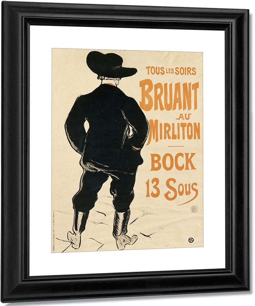 Aristide Bruant By Henri Marie Raymond De Toulouse Lautrec Monfa Fine Art Print