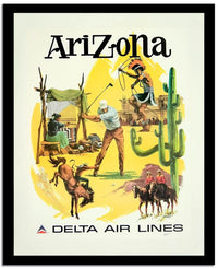 Arizona  Vintage Posterb Fine Art Print