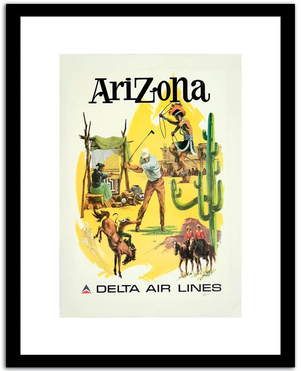 Arizona  Vintage Posterb Fine Art Print