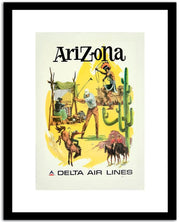 Arizona  Vintage Posterb Fine Art Print