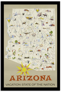 Arizona  Vintage Posterd Fine Art Print