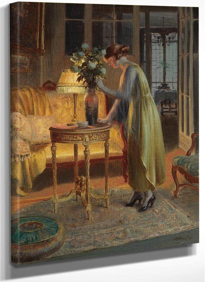 Arrangeant Les Fleurs By Enjolras Delphin Fine Art Print