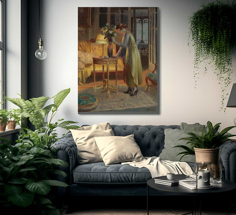 Arrangeant Les Fleurs By Enjolras Delphin Fine Art Print