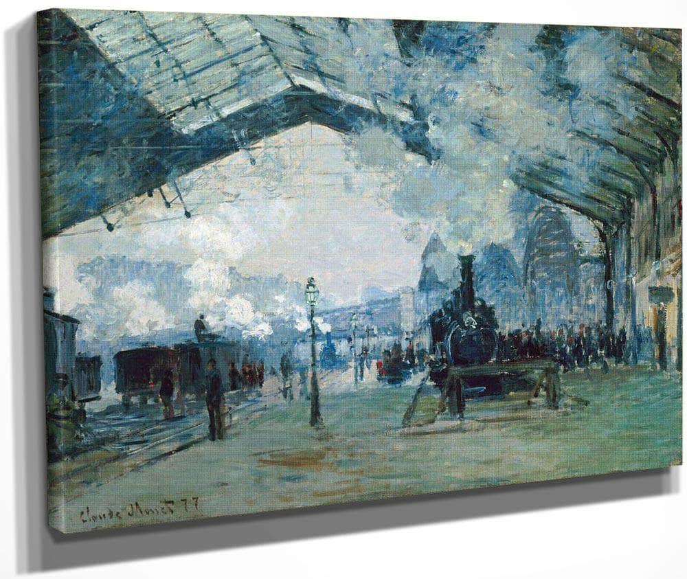 Arrival Of Normandy Train Gare Saint Lazare By Monet Claude Fine Art Print