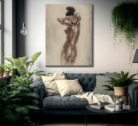 Art Professor And Nude Two Works By Louis Icart Fine Art Print