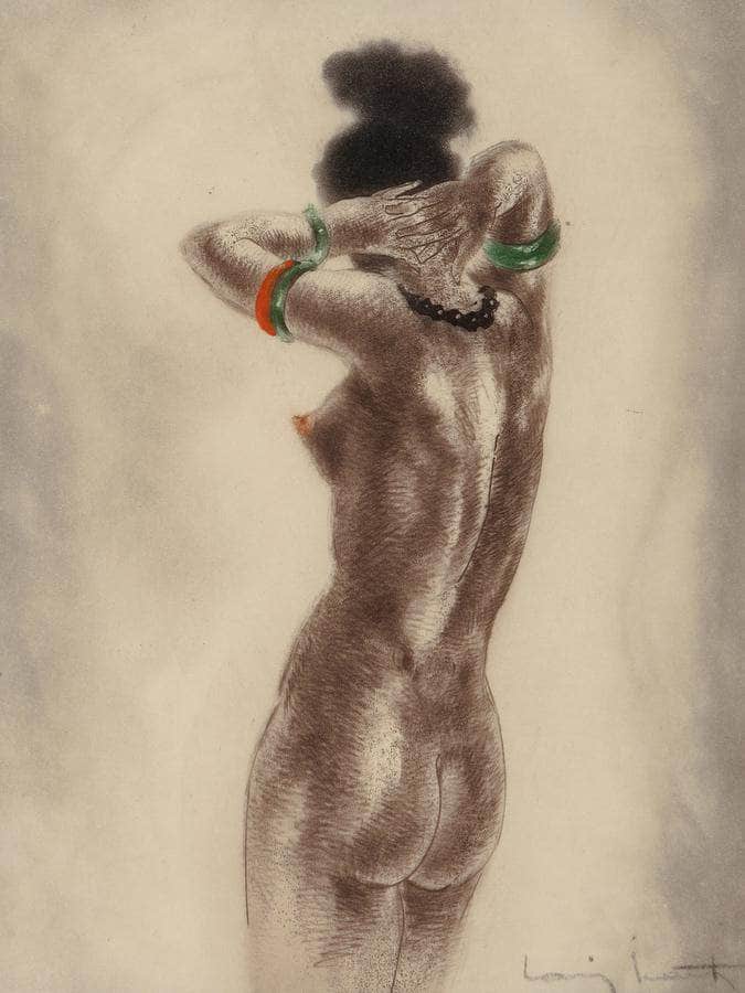 Art Professor And Nude Two Works By Louis Icart Fine Art Print