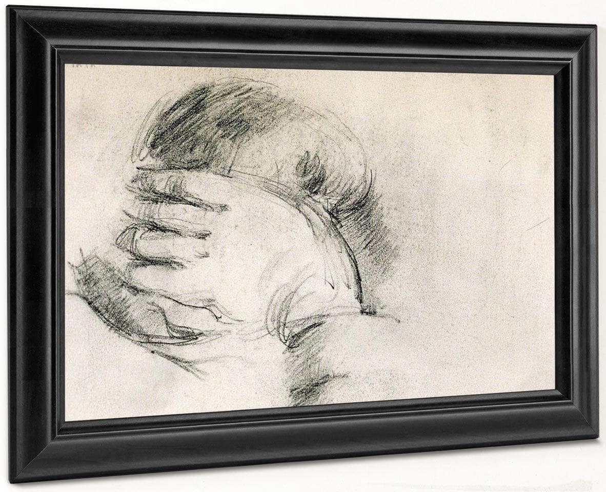 Artists Son Hand Behind Head By Cezanne Paul Fine Art Print