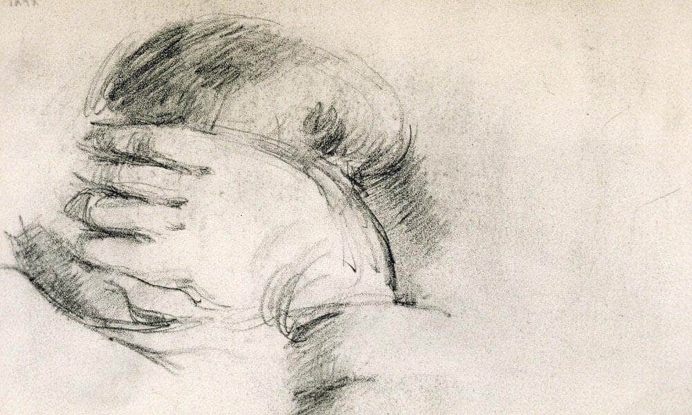 Artists Son Hand Behind Head By Cezanne Paul Fine Art Print