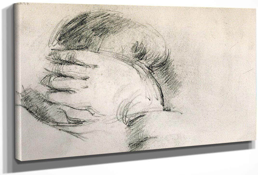 Artists Son Hand Behind Head By Cezanne Paul Fine Art Print