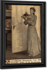 As A Special Privilege The Zealot Bore It In Blazing Scribners Magazine Story Illustration November 1911 1903 By Jessie Willcox Smith Fine Art Print
