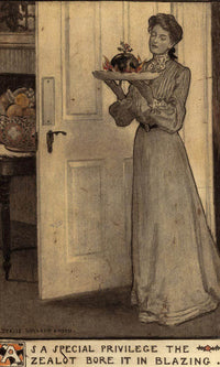 As A Special Privilege The Zealot Bore It In Blazing Scribners Magazine Story Illustration November 1911 1903 By Jessie Willcox Smith Fine Art Print