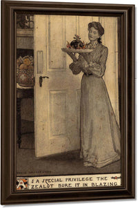 As A Special Privilege The Zealot Bore It In Blazing Scribners Magazine Story Illustration November 1911 1903 By Jessie Willcox Smith Fine Art Print