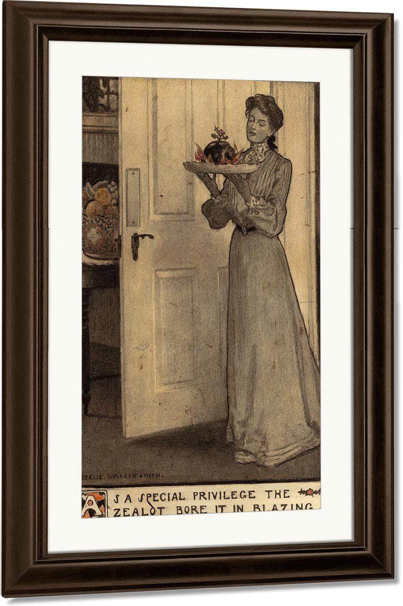 As A Special Privilege The Zealot Bore It In Blazing Scribners Magazine Story Illustration November 1911 1903 By Jessie Willcox Smith Fine Art Print