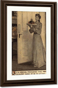 As A Special Privilege The Zealot Bore It In Blazing Scribners Magazine Story Illustration November 1911 1903 By Jessie Willcox Smith Fine Art Print