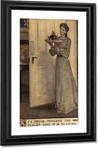 As A Special Privilege The Zealot Bore It In Blazing Scribners Magazine Story Illustration November 1911 1903 By Jessie Willcox Smith Fine Art Print