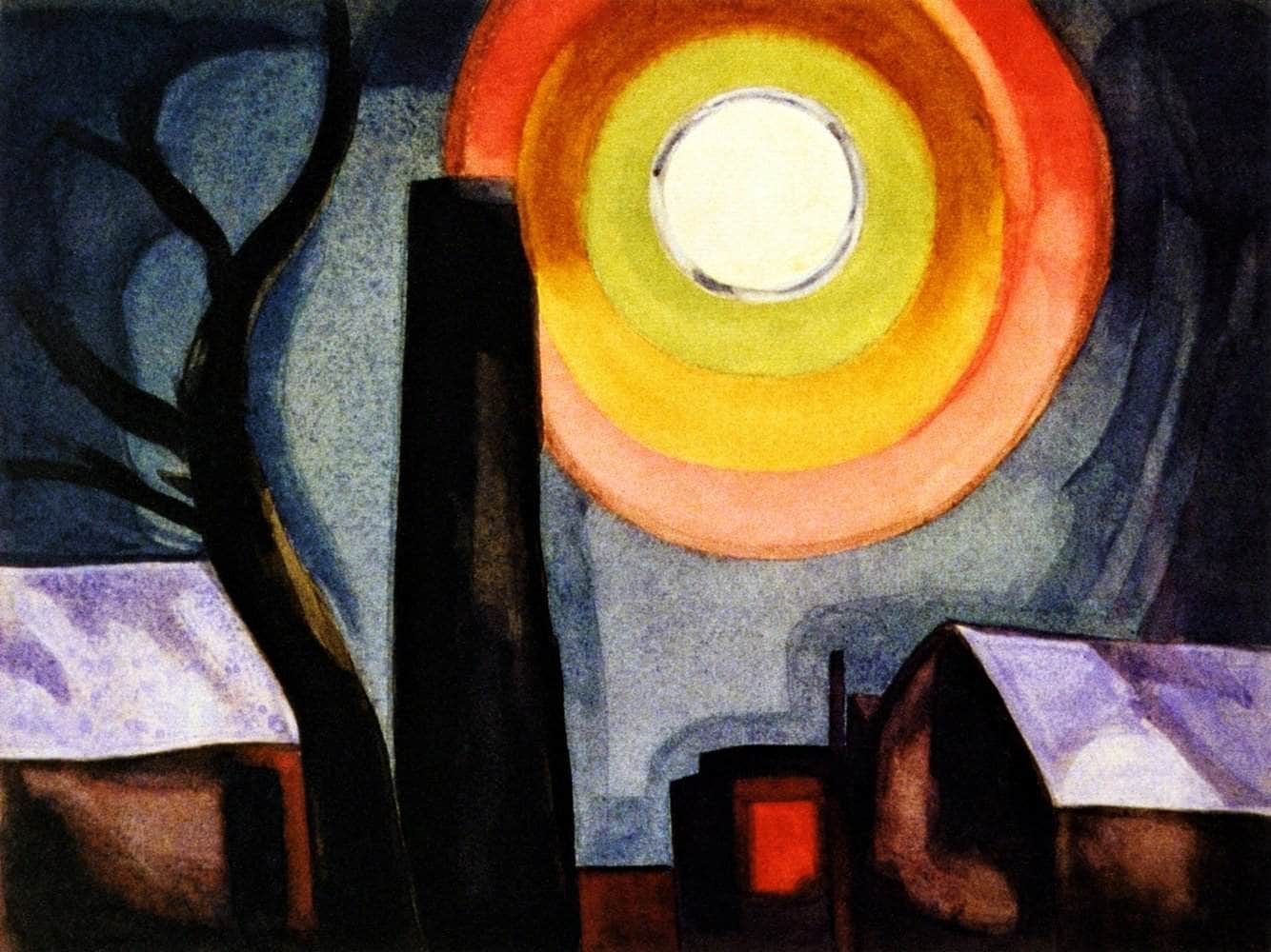 Ascension Painting Oscar Bluemner Canvas Art Fine Art Print