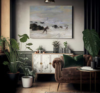 Assiniboine Indians Pursuing Buffalo On Snowshoes By George Catlin Fine Art Print