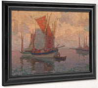 At Anchor, Tuna Boats, Brittany, France By  Edgar Payne Fine Art Print