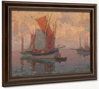 At Anchor, Tuna Boats, Brittany, France By  Edgar Payne Fine Art Print