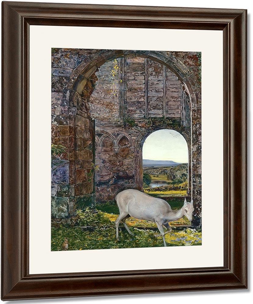 At Bolton White Doe Of Rylstone By John William Inchbold Fine Art Print