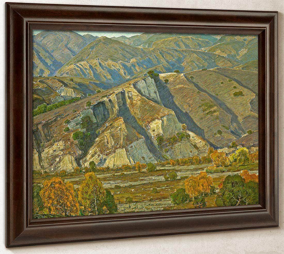 At The Base Of The Mountains By William Wendt Fine Art Print